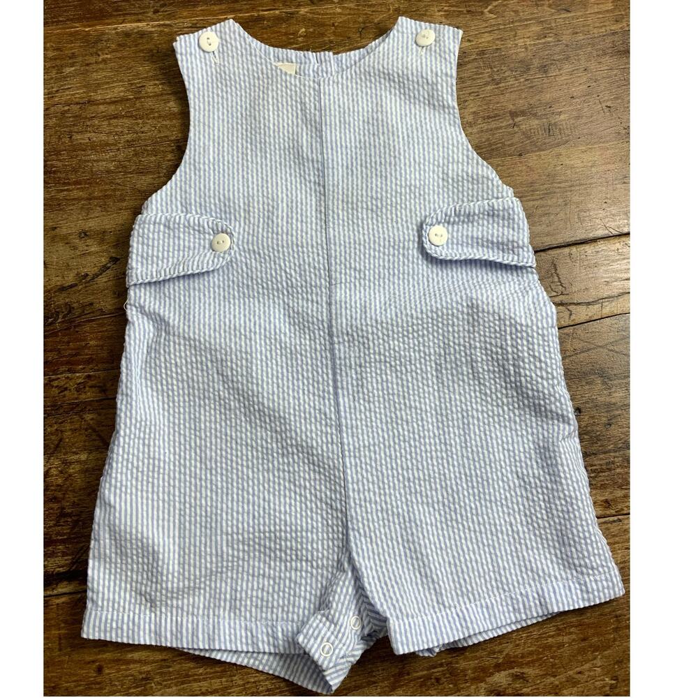 PA Classics Gingham Baby Boys Jon Jon size 9mo